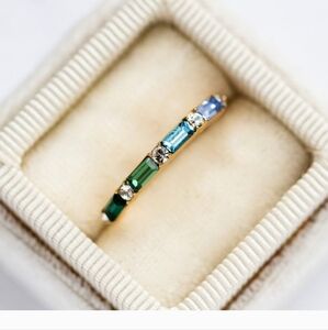 Local Eclectic Sea Siren Baguette Ring size 7